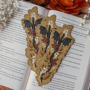 Fantasy Wyvern Die-Cut Bookmark for Romantasy Readers and Book Lovers image 3