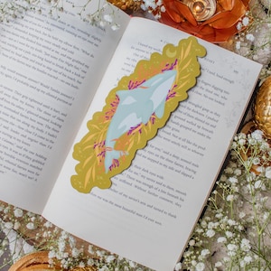 Orca Ocean Creature Die-Cut Bookmark | Unique Marine Life Bookish Merch for Readers and Animal Lovers