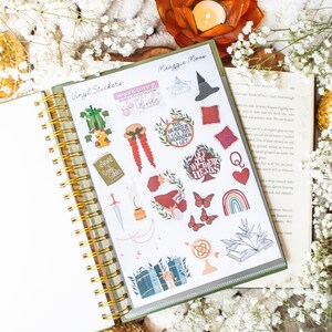 Leafy Sword Reusable Sticker Book | 50 Double Sided Pages for Sticker Collecting immagine 4