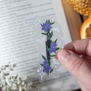 Fourth Wing Violets Silver Dagger Sticker | Licensed | Bookish Waterproof Vinyl Sticker | Fantasy Reader | Book Lover Gift | 3”x1.6"