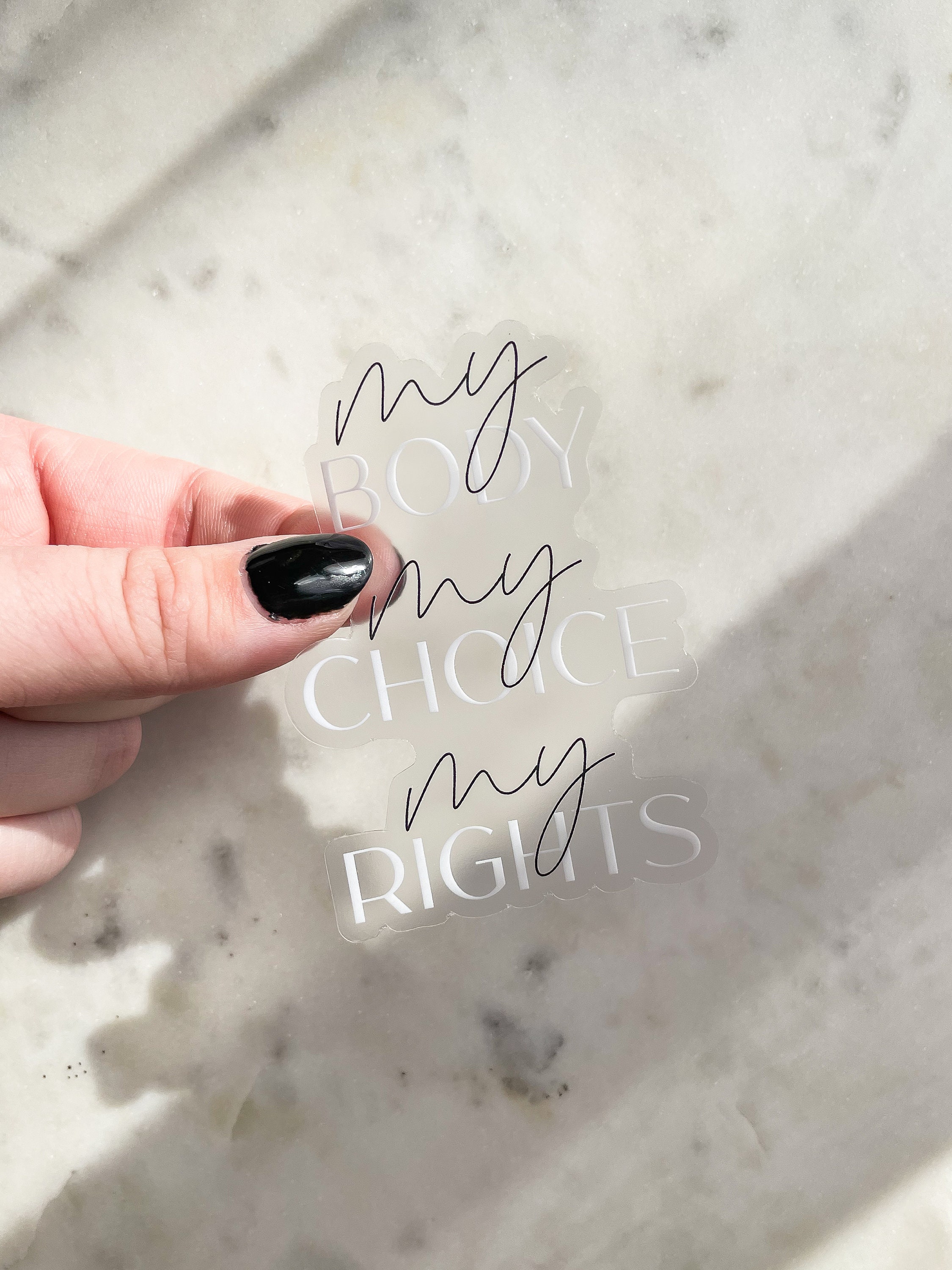 My Body My Choice My Rights Sticker Feminist Laptop Sticker | Etsy