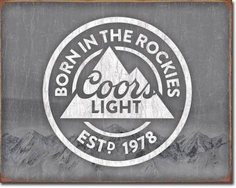 Tin Sign " Coors Light Beer " 16"x12" Man Cave
