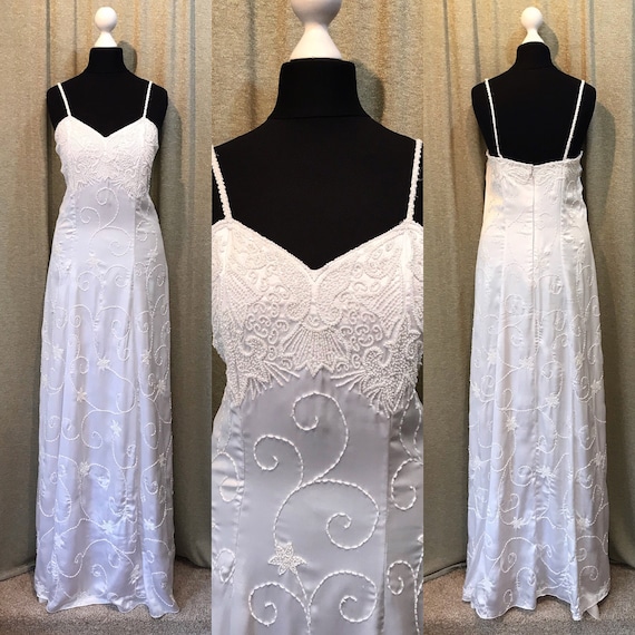 1920s Style Wedding Dress Vintage Embellished Beaded Flapper Etsy