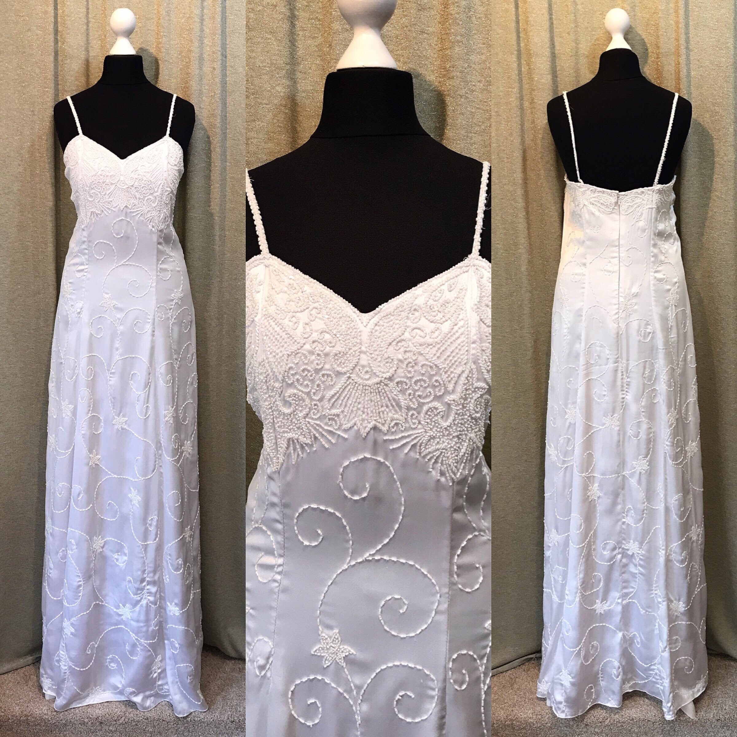 Flapper Wedding Dress Vintage Embellished Beaded Wedding Etsy