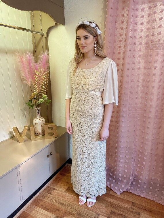 Vestido de novia de década 1960 60 encaje - Etsy España
