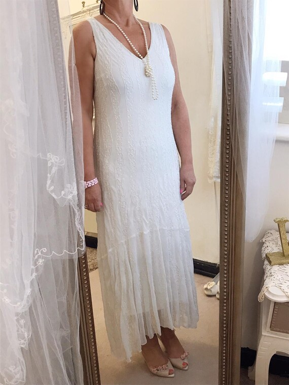 Flapper Dress 1920s Wedding Dress Art Deco Wedding Dress Etsy