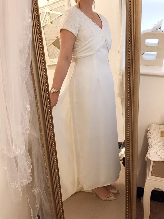 1960s Wedding Dress Vintage Wedding Dress Empire Line Tulle Etsy