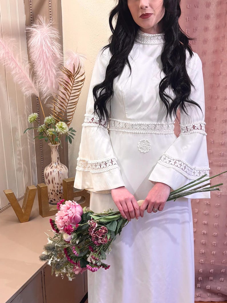 Vintage 1970's style wedding dress