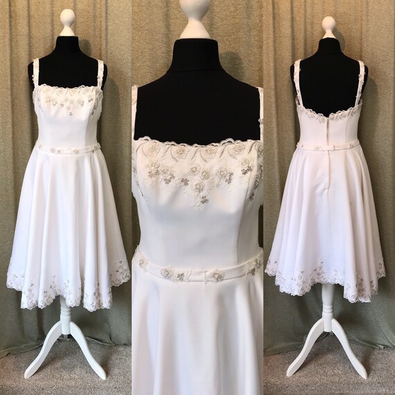 white full skirt dress
