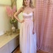 Pink Prom Dress, Pretty Pastel, Baby Pink Prom Dress, Strapless Prom/Bridesmaid Dress  UK 8  1950s Full Length Formal Party 