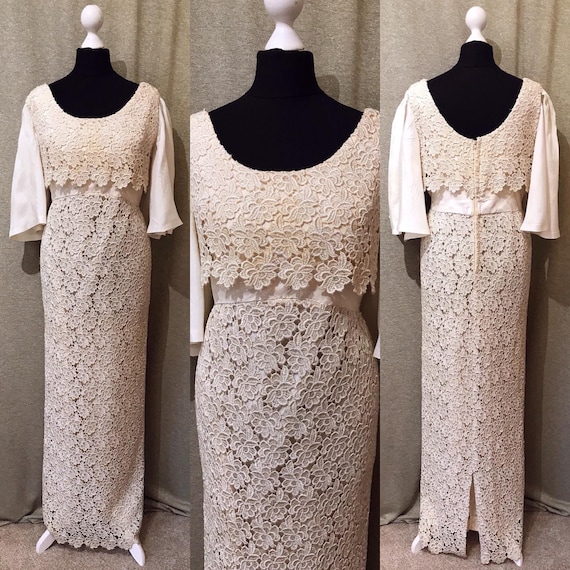 1960s Wedding Dress, 60s, Lace, Vintage Wedding Dr