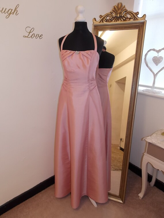 dusky pink formal dress