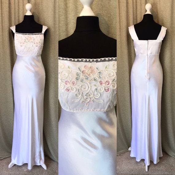 Vintage 1920s Style Wedding Dress 1930s Art Deco Liquid Etsy