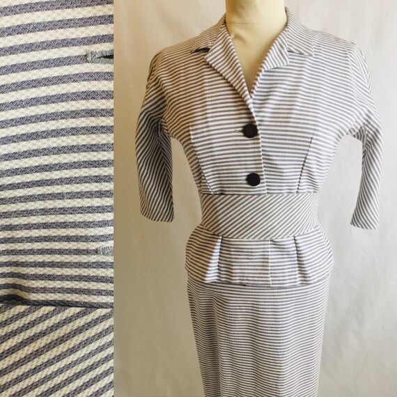 Vintage horrockses suit, size 8, 1950s fashion,195