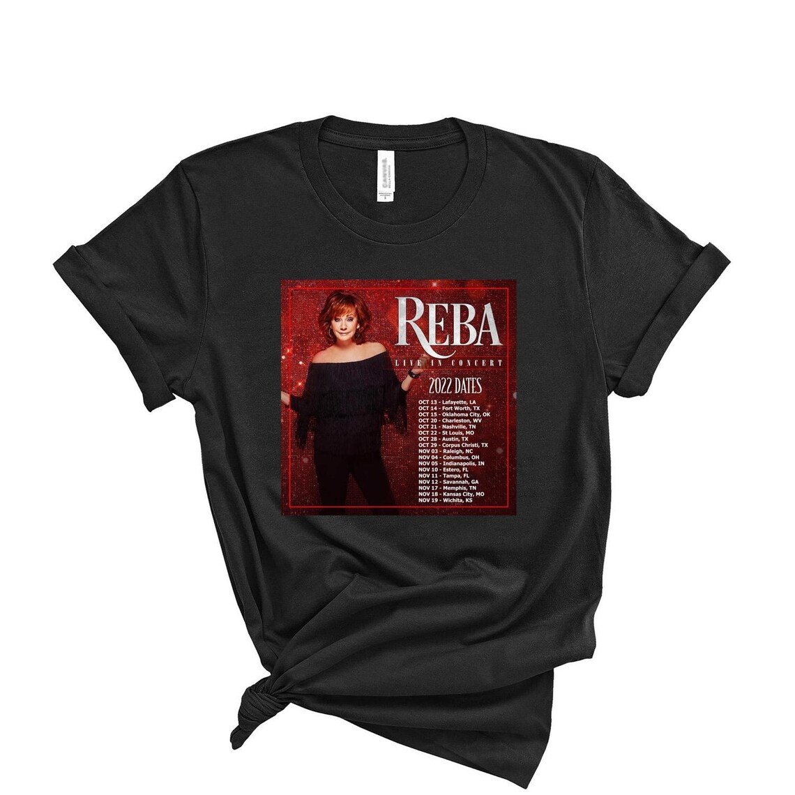 Reba Tour 2022 2023 Locations and Dates Unisex Tshirt Long Etsy