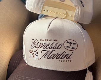 Gorra de camionero bordada "Tomaré un Espresso Martini", Club Social Espresso Martini, Regalo Tini Time Martini