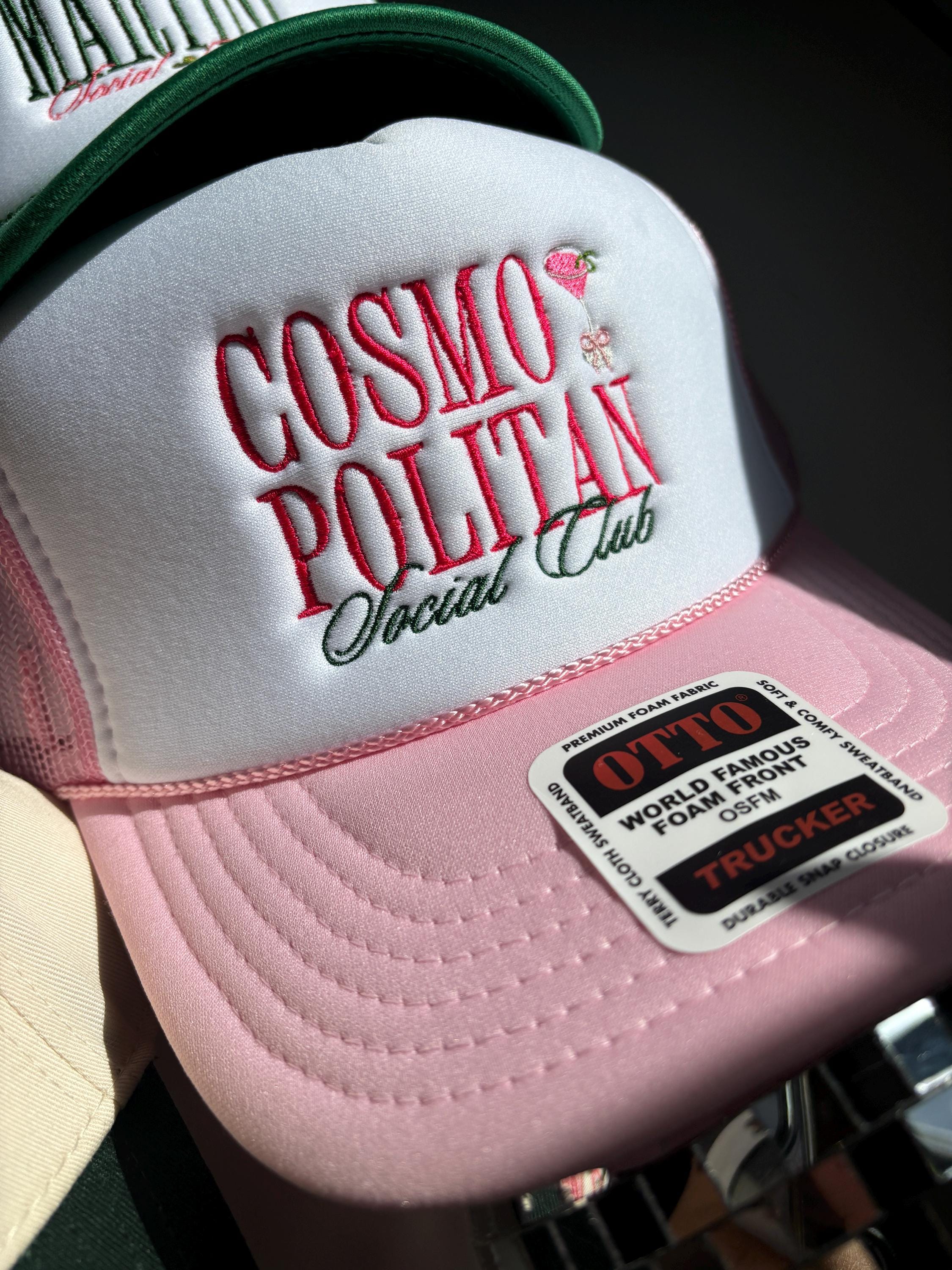 Cosmo cosmopolitan trucker gold white barbie hat Barbie x Coachella Trucker Hat – Coachella Store main image 3