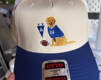Gorra de camionero personalizada con bordado de Golden Retriever para el día del partido, gorra de camionero con el espíritu del equipo americano Golden Retriever personalizada, regalo