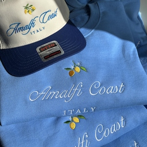 Amalfi Coast Sweatshirt Customizable, Custom Italy Crewneck, Italy Market Sweatshirt, La Dolce Vita, Positano Sweatshirt, Positano Shirt Carolina Blue