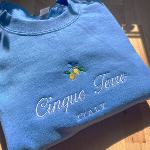 Cinque Terre, Italy custom embroidered sweatshirt