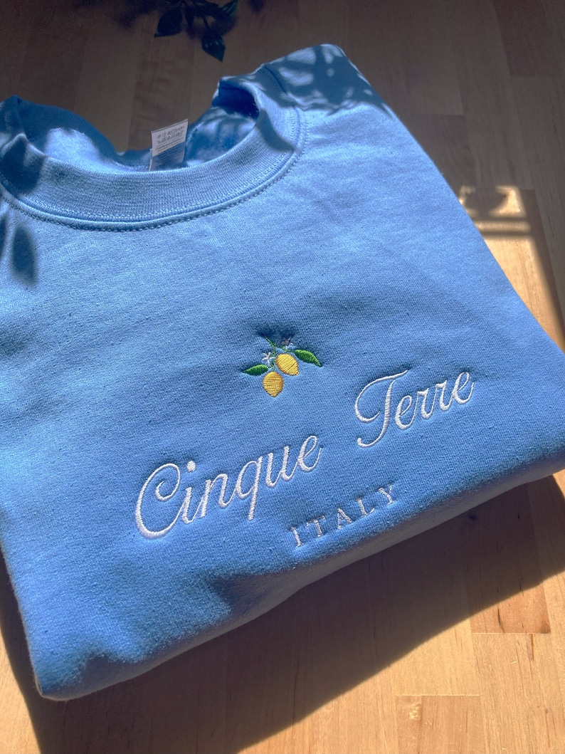 Cinque Terre, Italy custom embroidered sweatshirt