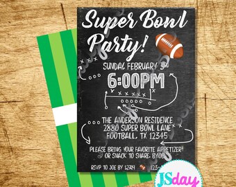 Superbowl Invitation Etsy