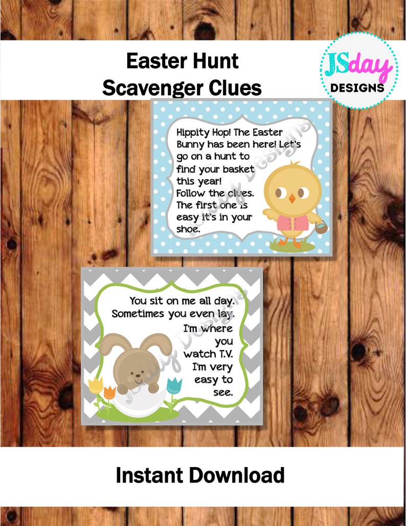 Easter Scavenger Hunt Easter Basket Hunt Easter Bunny Etsy