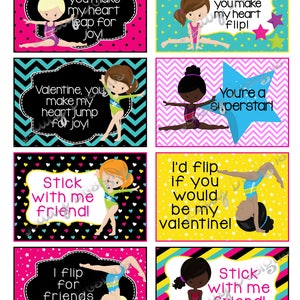 Gymnastics Valentine Valentine's Day Valentines Class Party Invite