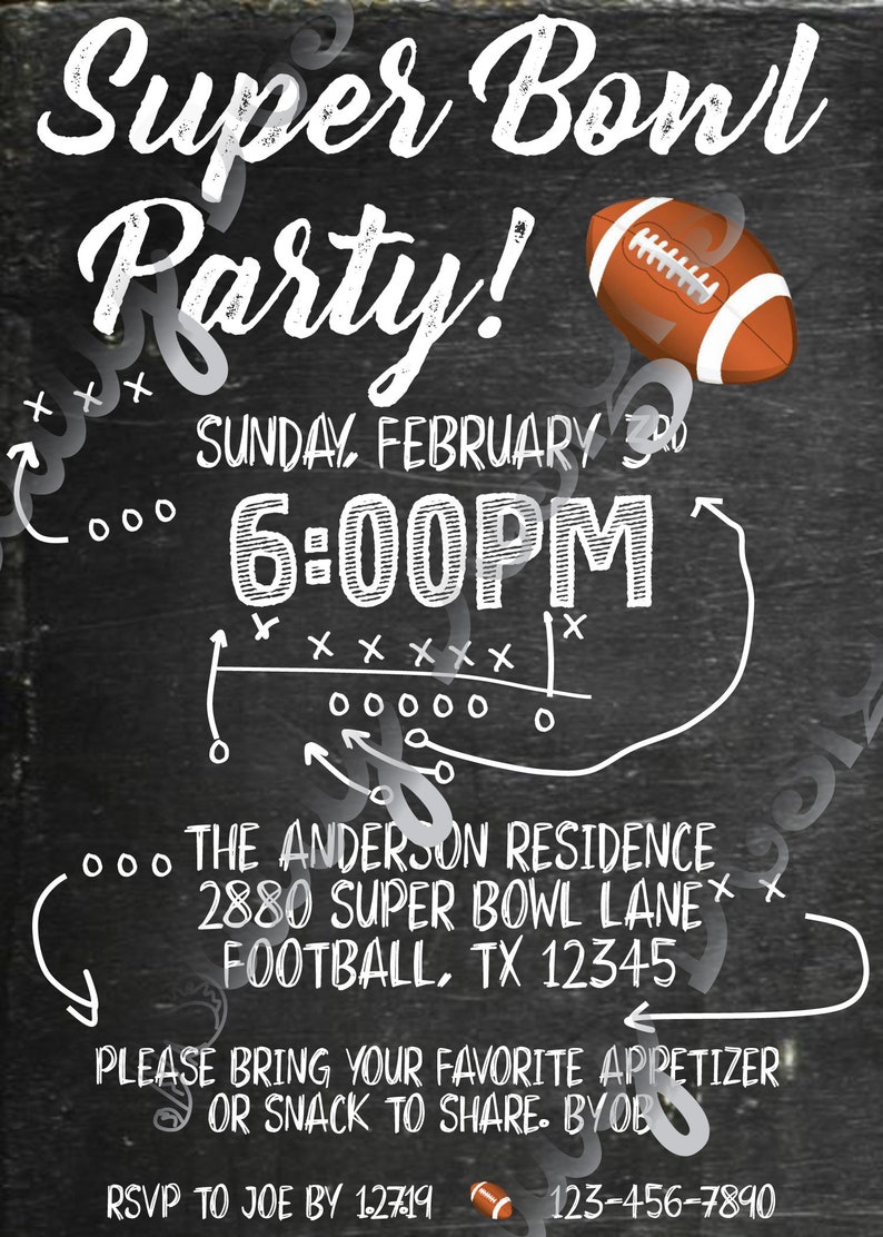 chalkboard-super-bowl-party-invitation-super-bowl-54-invite-etsy