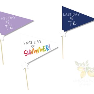 Last Day of TK School Pennant Flag Printable, Summer Classroom Decor ...
