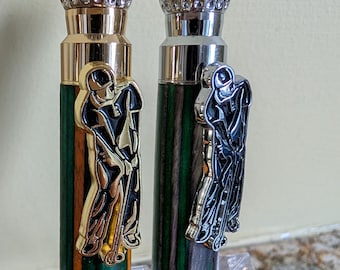 Handcrafted Golf Pen with Golfer Clip