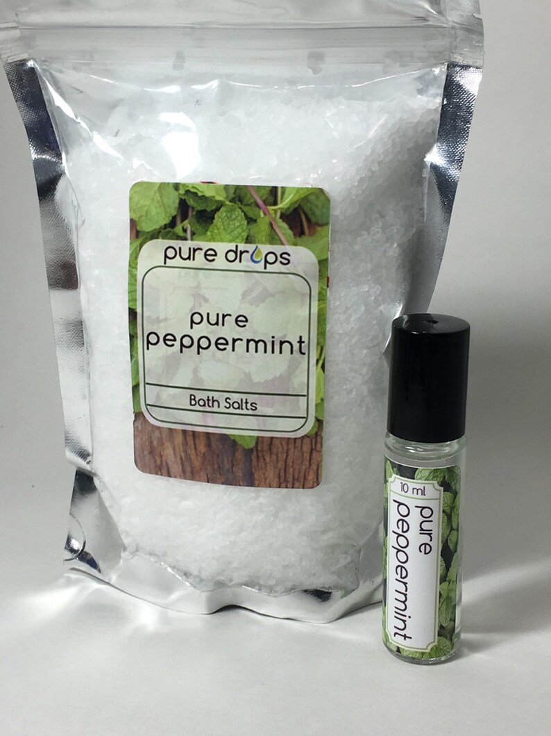 Bath Saltspeppermintessential Oilspure Dropsbath Soakgifts for Her