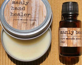 Men's bath and body-hair care-beard and mustache-Father's Day Gifts-boyfriend gift-Dad-Father-beard oil-beard balm-hand salve-guy gift