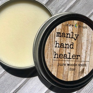 Manly hand lotion-Mens Gifts-beard balm-men's birthday gift-scent-gift for Dad-gifts for men-Valentines gift for him-guy gift-boyfriend image 1