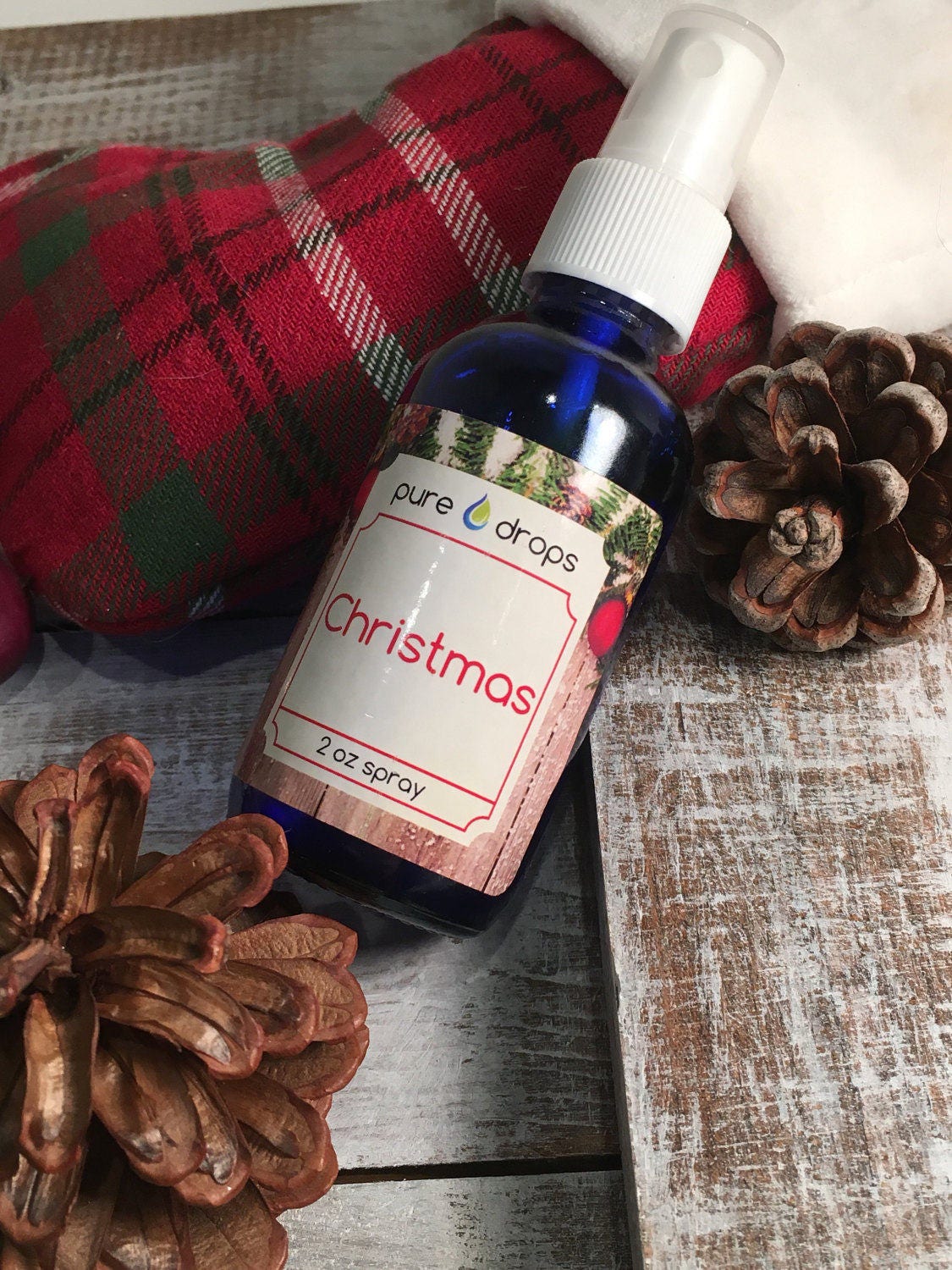 Room Spray Christmas Pure Drops Essential Oils Pine