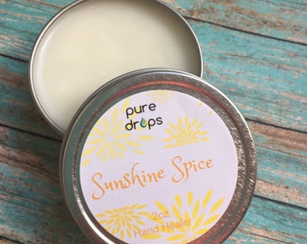 Salve-Sunshine-Spice-Hand-Healer-Pure Drops-Essential Oil-Hand Lotion-Hand Salve-All Natural-Stocking Stuffer-Gift