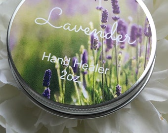 Hand Lotion-Salve-Lavender-Pure Drops-All Natural-Essential Oil-tin-2oz-Gift-All Natural-Stocking Stuffer-Gift