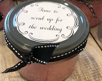Gift-Shower gifts-Mother's Day Gift-Sugar Scrub-All Natural-Spa-Essential Oils-Peppermint-Custom Label-Mason Jar