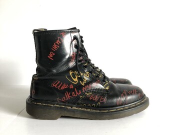 doc martens flower boots