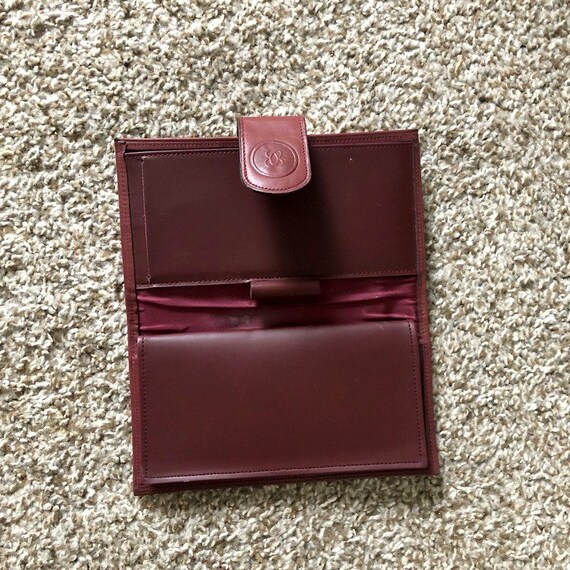 Vintage Checkbook Clutch Bosca Bifold Leather KissL… Gem