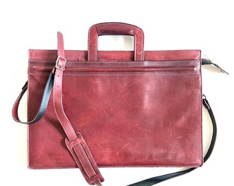 Vintage Leather Attache Men's Shoulder Bag