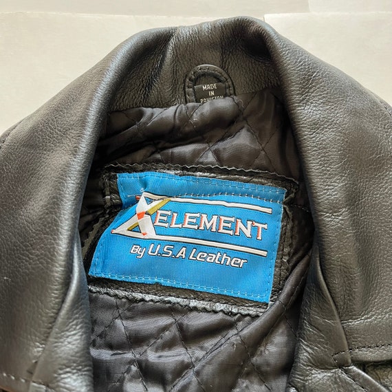 XElement Leather Motorcycle Biker Jacket Kansas C… - image 6