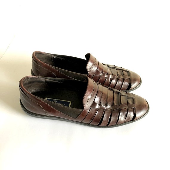 Men's Bragano Italy Woven Slip On Sandal Loafers S