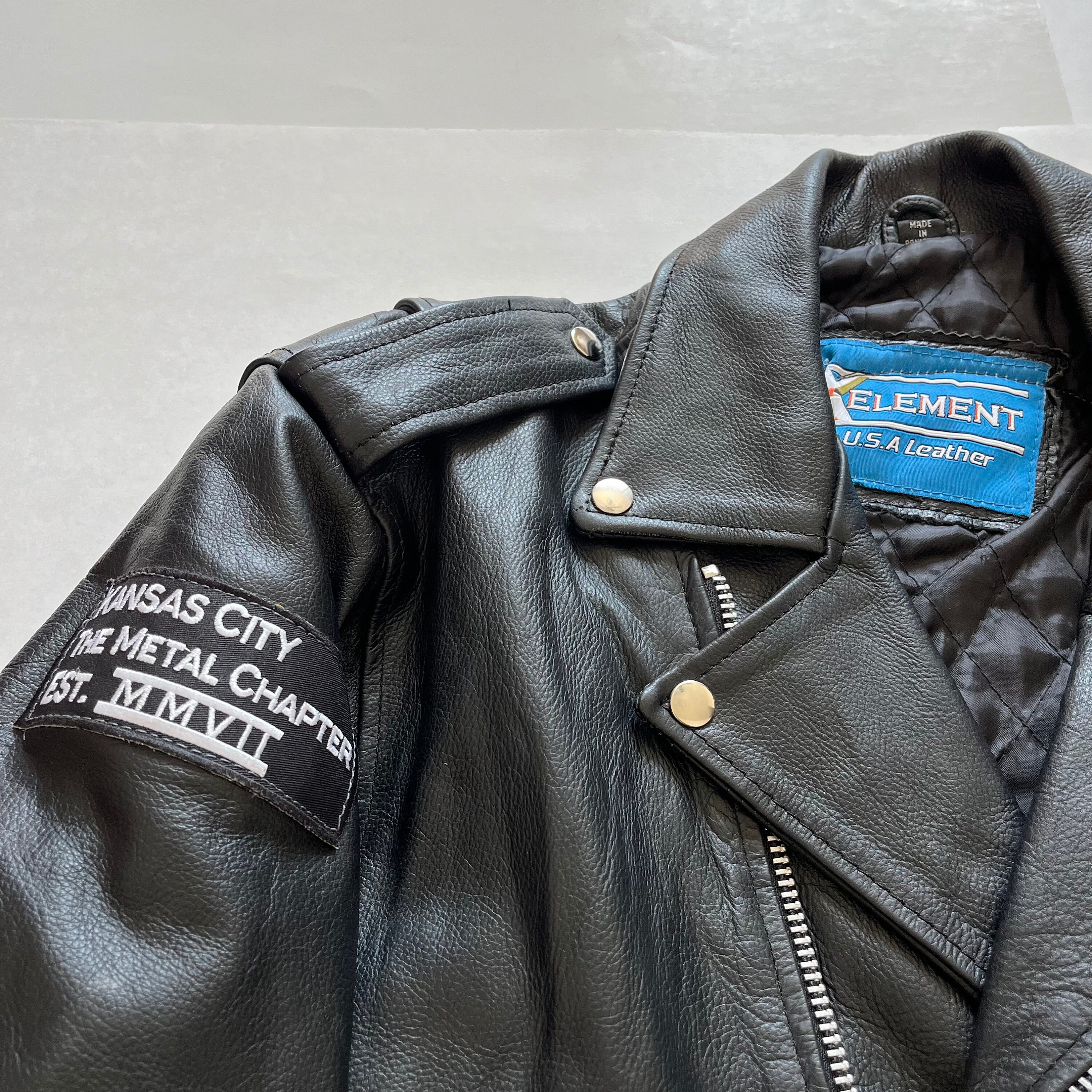 Xelement Leather Motorcycle Biker Jacket Kansas City Metal - Etsy