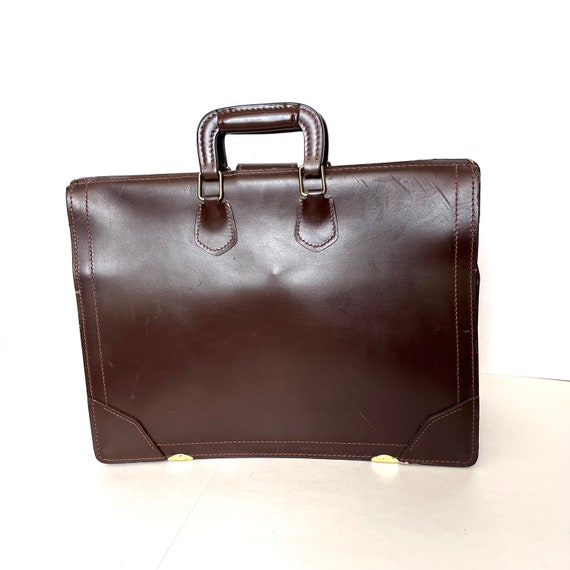 Vintage KORCHMAR Belting Leather Lawyer Attache Brief… Gem