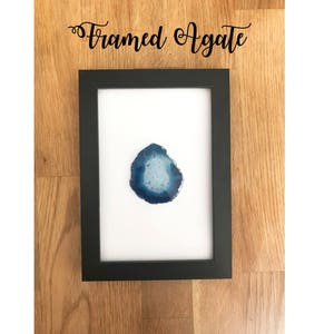 Framed Agate Slice, 4&quot;x6&quot;, Agate Decor, Framed Geode, Agate Wedding Decor, Geode Wedding Decor, Table Numbers, Geode Art, Dorm Decor