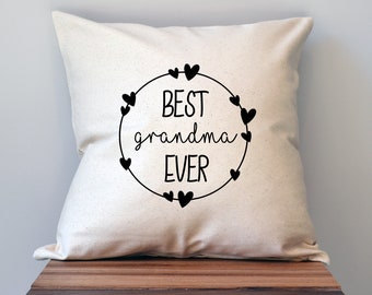 Best Grandma Ever Pillow Cover, Mothers Day Pillow, Grandma Gift, Mothers Day Gift, Gift for Grandmother, Mothers Day Gift for Grandma