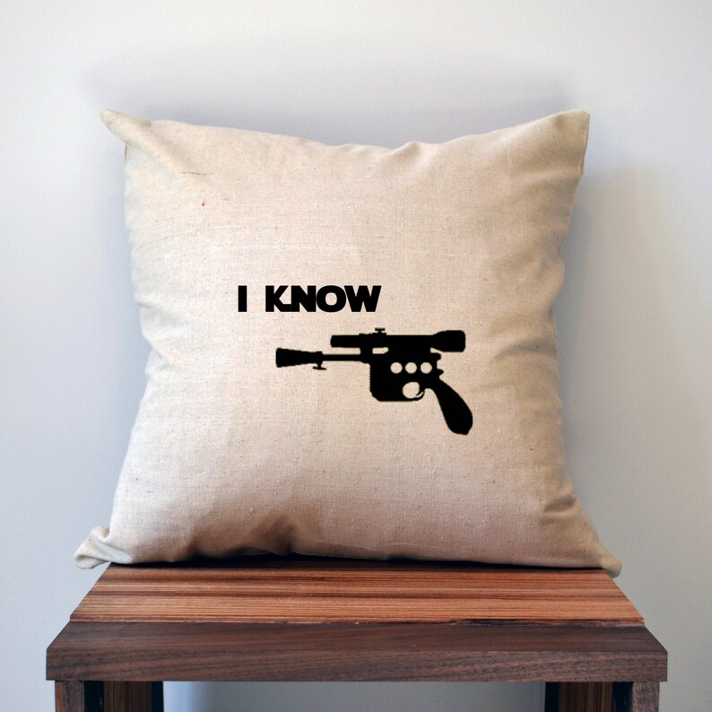 I Love You I Know Star Wars Pillow Cover Set Leia Han Solo Etsy