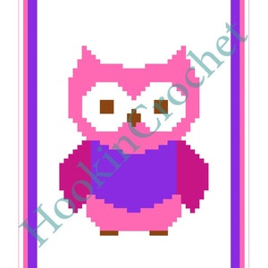 Owl Cot/crib Blanket C2C Graph Pattern 51 X 77 - Etsy