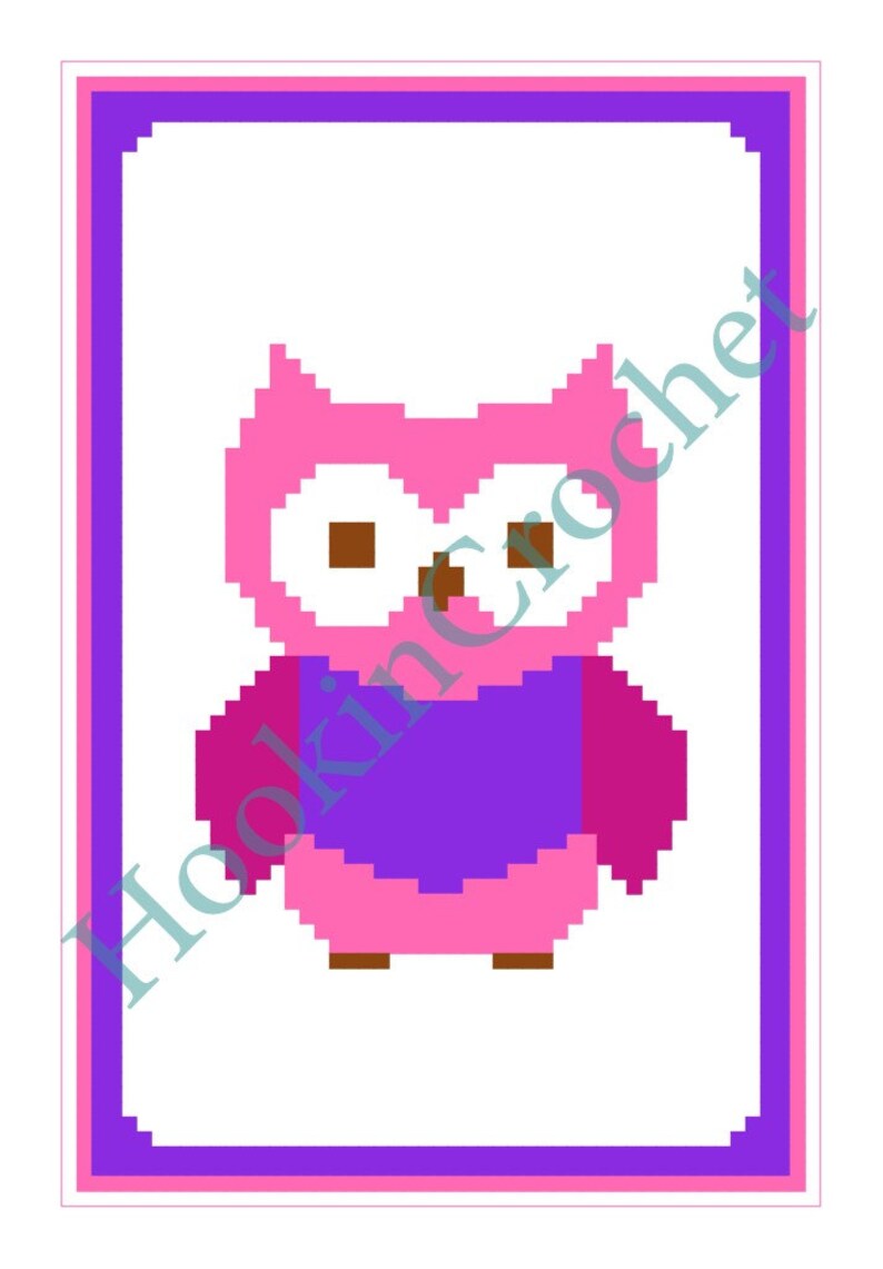 Owl Cot/crib Blanket C2C Graph Pattern 51 X 77 - Etsy